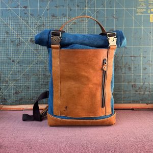 Rollracer Nuova tela olona Turchese e vacchetta miele crust