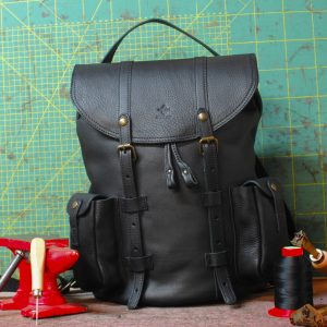 The Backpack in Vacchetta Nera