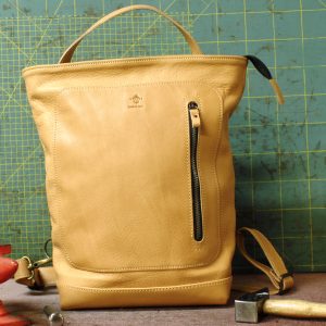 MINIMAL BACK SACK - Vacchetta vacchetta naturale