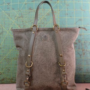 TRIBAG Tela olona Verde Militare e Vacchetta Smog