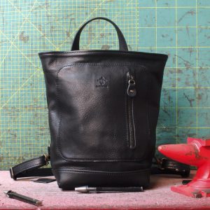 Mini - Minimal zainetto in vacchetta Nera