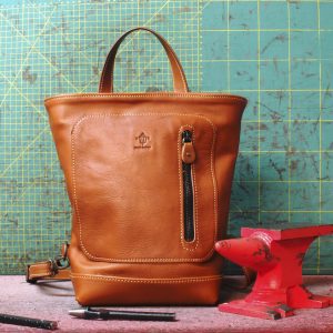 Mini - Minimal zainetto in vacchetta Cuoio