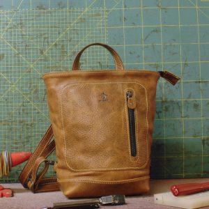 Mini minimal pezzo unico vacchetta invecchiata base cuoio