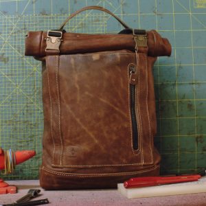 Rollracer pezzo unico vacchetta levigata base cuoio scuro