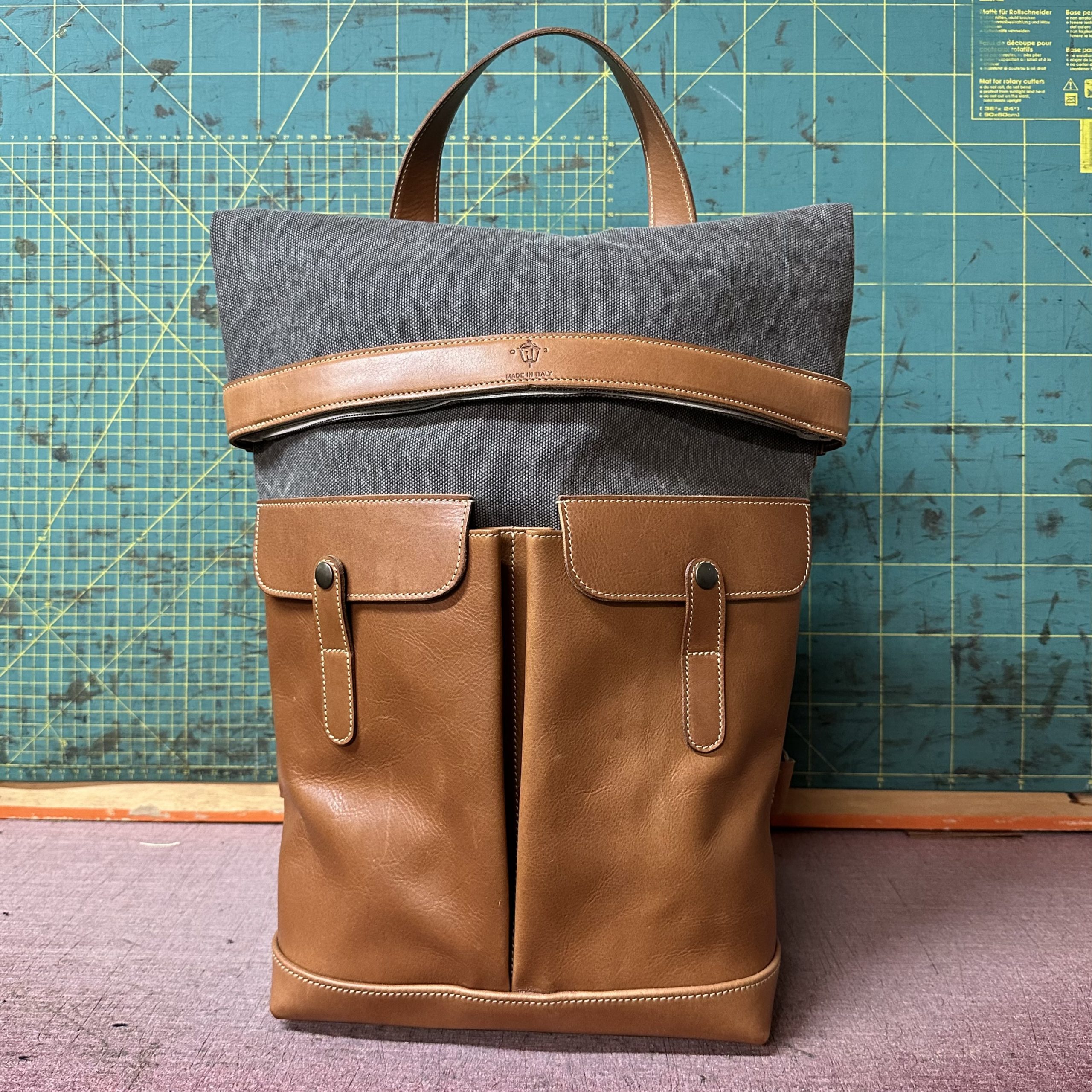 Lockdown 2.0 tela olona Militare e Cuoio