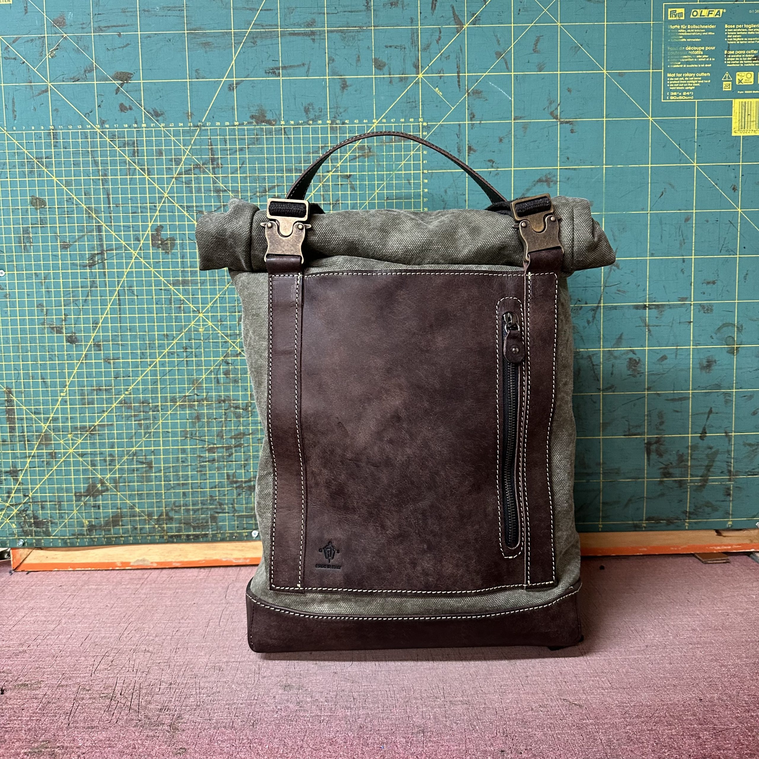 Rollracer Tela olona Verde Militare e T.moro crust