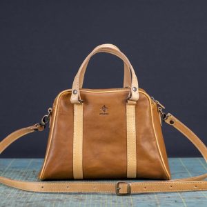 Trapezietto Vacchetta cuoio e rifiniture vacchetta naturale