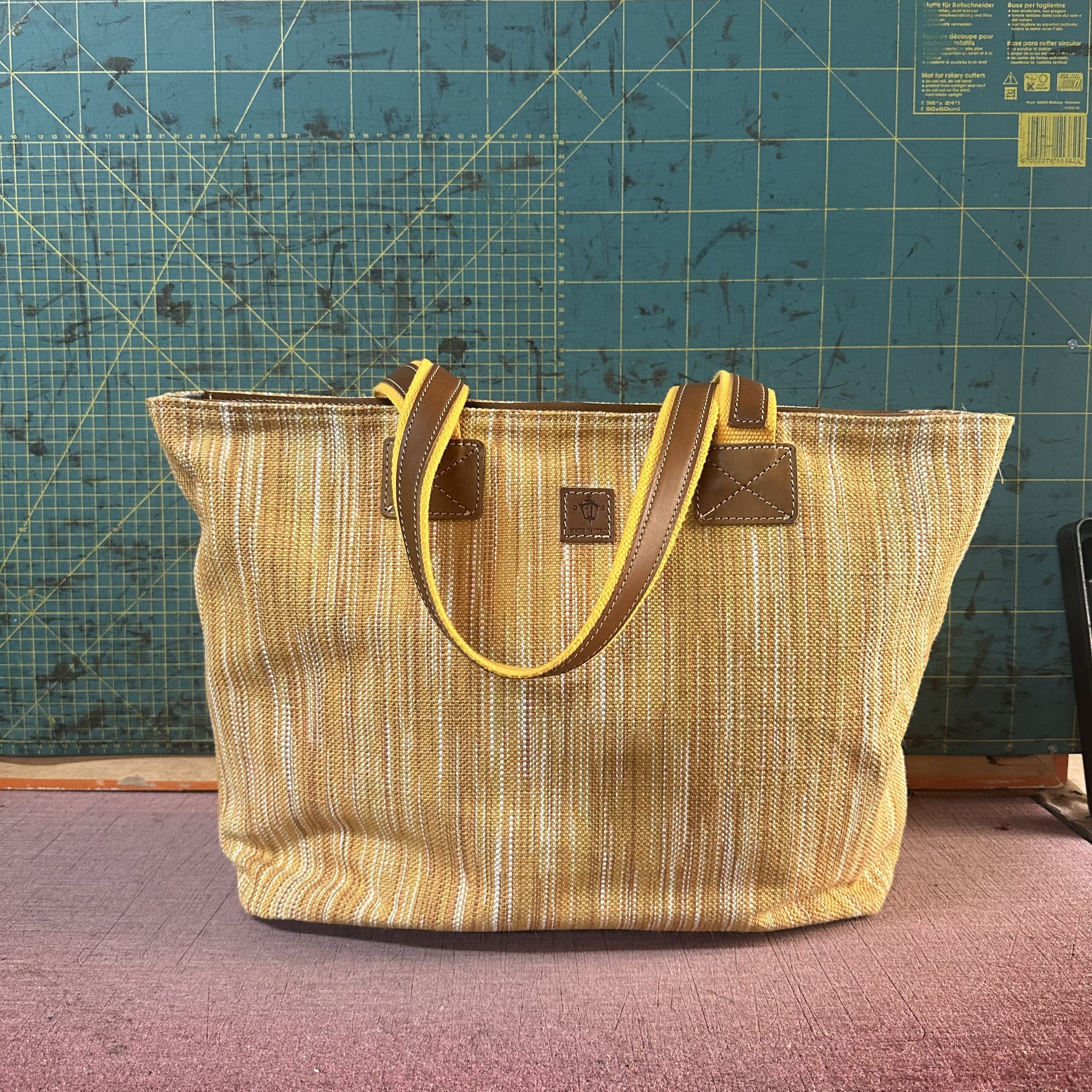 Borsa Estiva intreccio Cotone toni Ocra