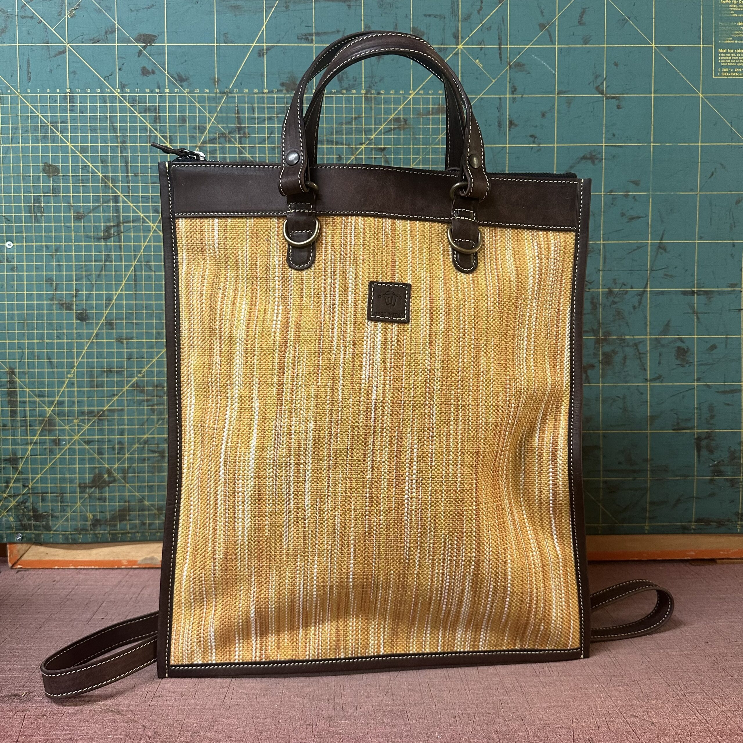 Tascona Estiva intreccio cotone toni del Giallo con t.moro