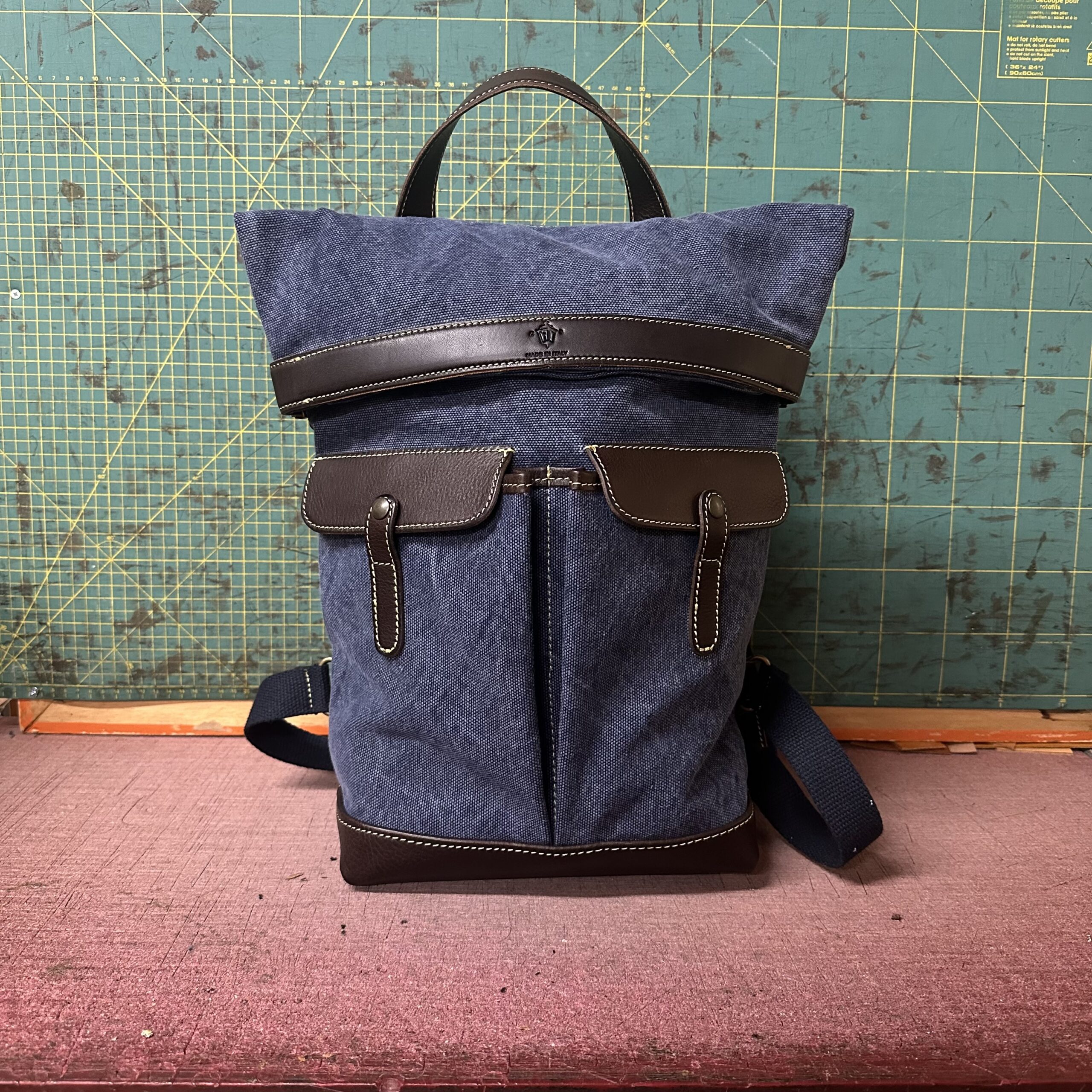 Lockdown "Alleggerito" tela olona Blu e T.moro