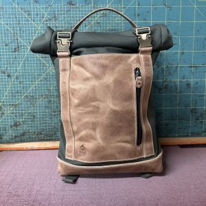 ROLL RACER Tela Olona Militare tinta unita e Crosta cuoio effetto Pull-up